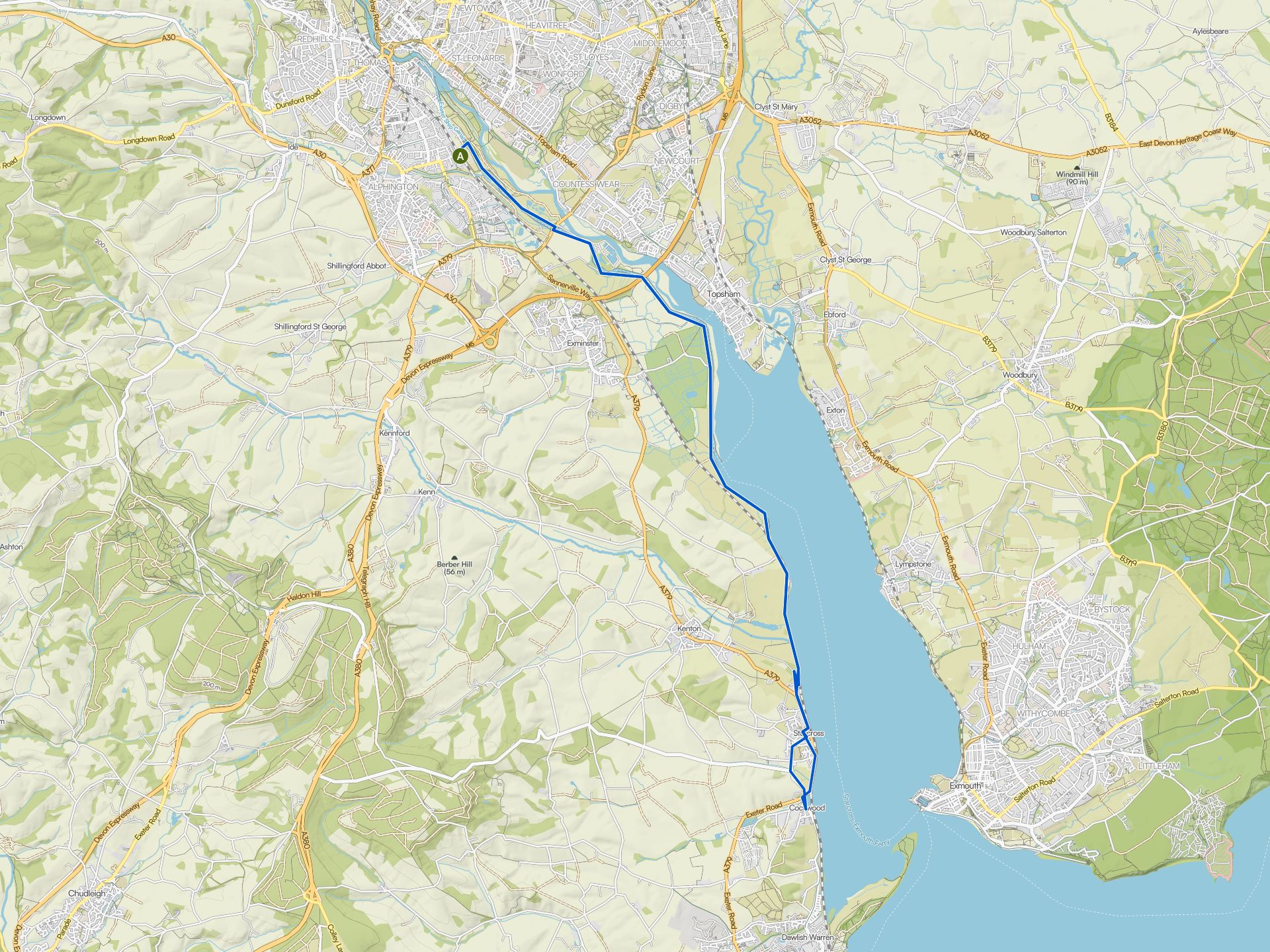 The best cycling routes around Exeter | Komoot